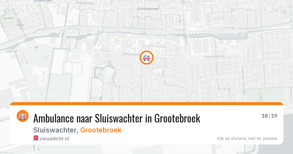Ambulance naar Sluiswachter in Grootebroek — 10 aug 2026