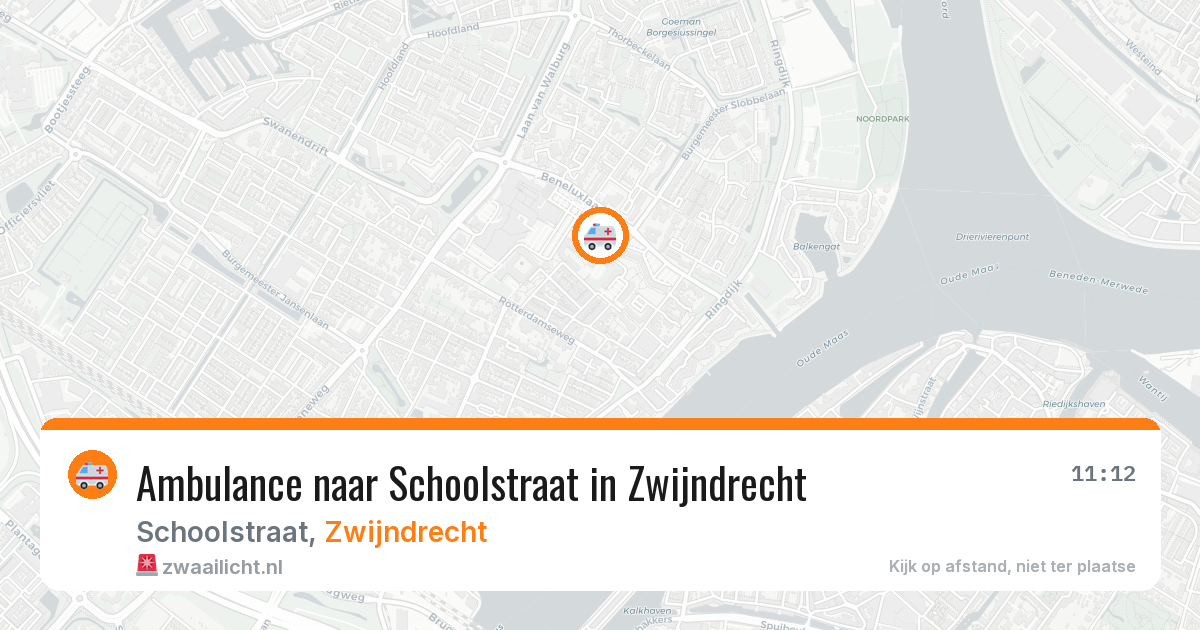Ambulance naar Schoolstraat in Zwijndrecht — 15 jun 2026