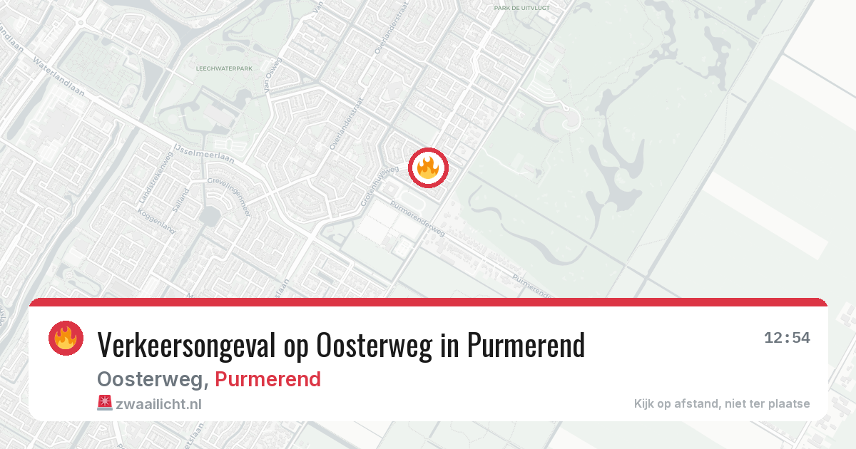 Verkeersongeval op Oosterweg in Purmerend — 2 jul 2026