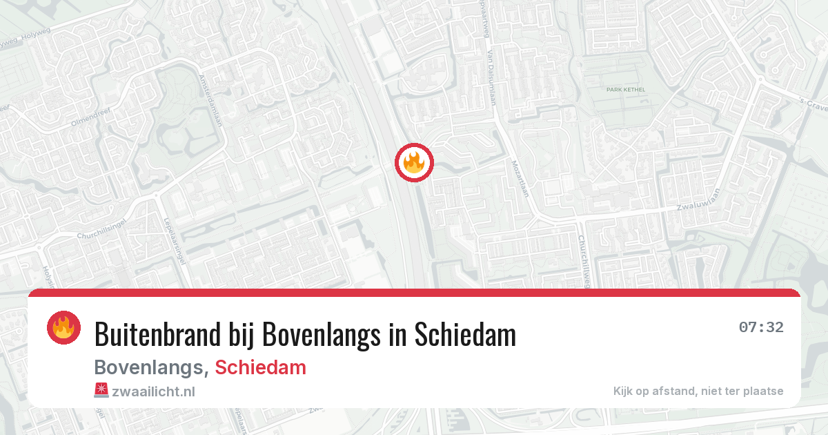 Buitenbrand bij Bovenlangs in Schiedam — 30 mei 2026