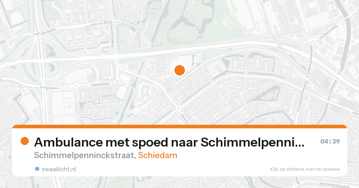 Ambulance met spoed naar Schimmelpenninckstraat in Schiedam — 18 aug 2026