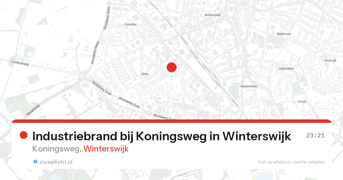 Industriebrand bij Koningsweg in Winterswijk — 26 aug 2026