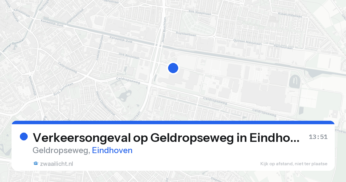 Verkeersongeval op Geldropseweg in Eindhoven — 14 aug 2026