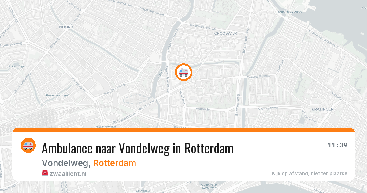 Ambulance naar Vondelweg in Rotterdam — 5 mrt 2026