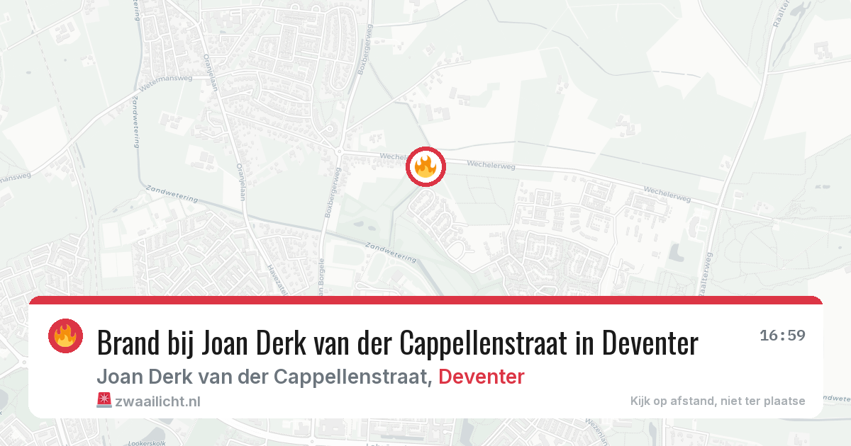 Brand bij Joan Derk van der Cappellenstraat in Deventer — 22 apr 2026