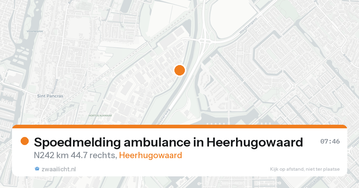 Spoedmelding ambulance in Heerhugowaard — 22 aug 2026