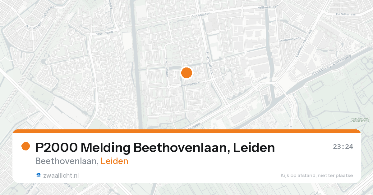 P2000 Melding Beethovenlaan, Leiden — 10 jun 2026