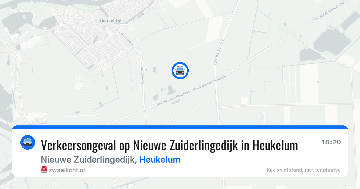 Verkeersongeval op Nieuwe Zuiderlingedijk in Heukelum — 9 apr 2026