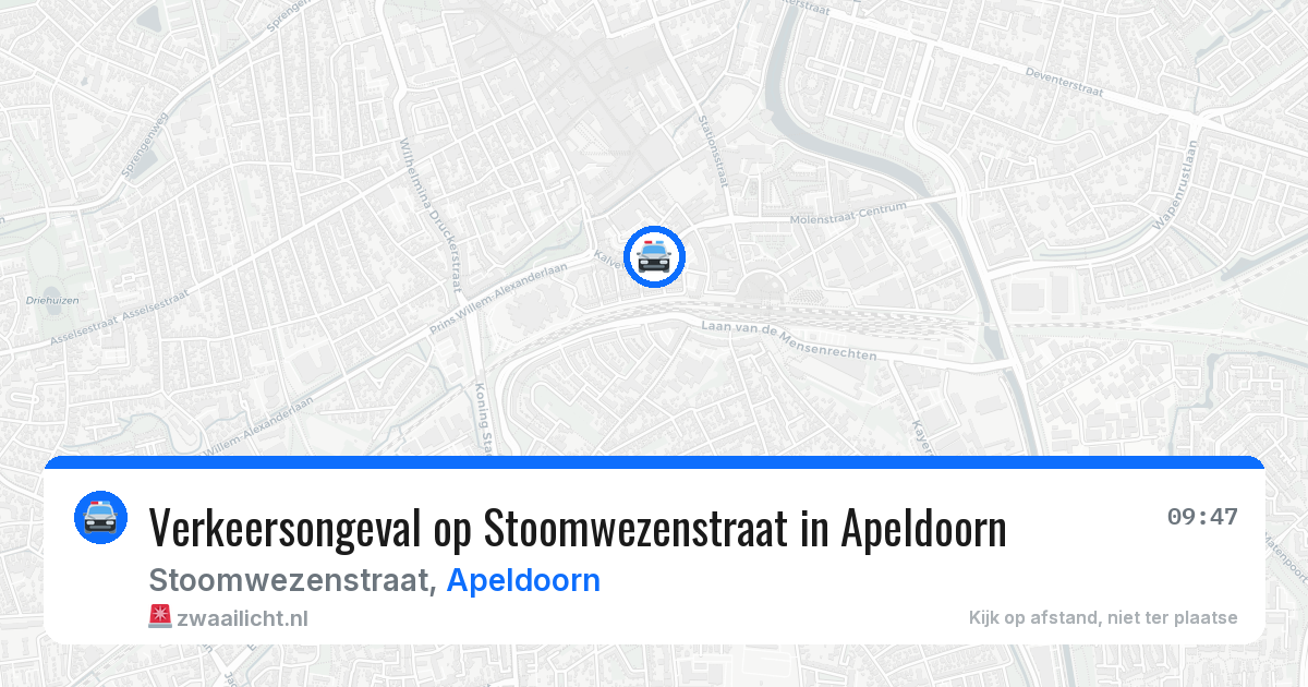 Verkeersongeval op Stoomwezenstraat in Apeldoorn — 30 jun 2026