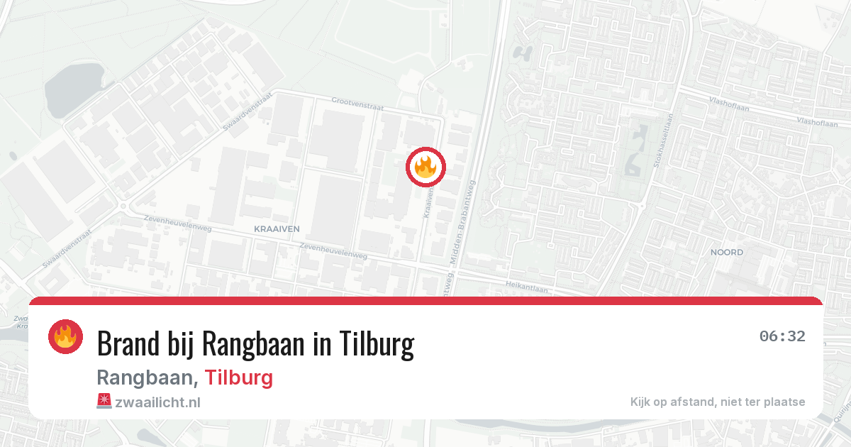 Brand bij Rangbaan in Tilburg — 27 jun 2026