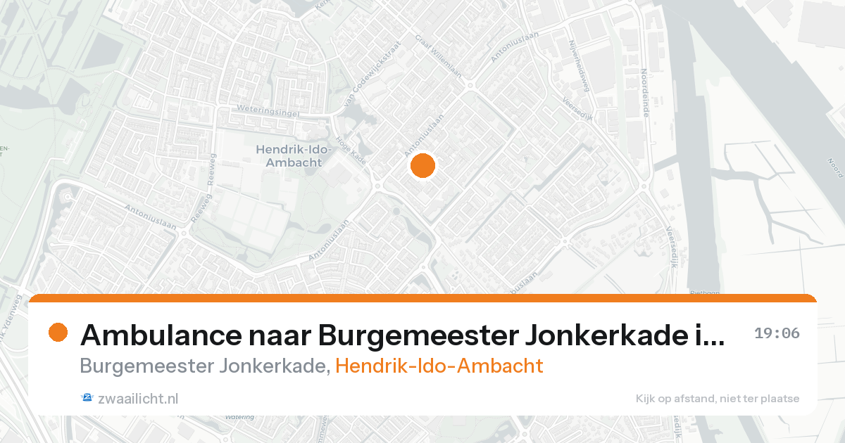 Ambulance naar Burgemeester Jonkerkade in Hendrik-Ido-Ambacht — 20 aug 2026