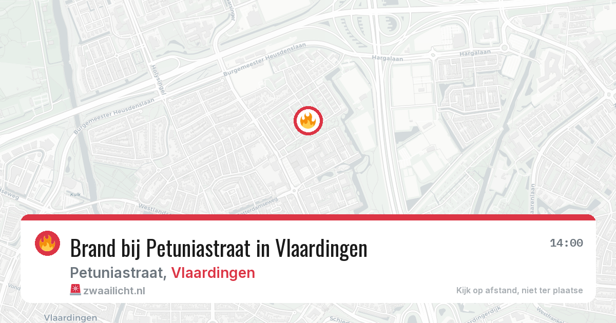 Brand bij Petuniastraat in Vlaardingen — 22 jun 2026
