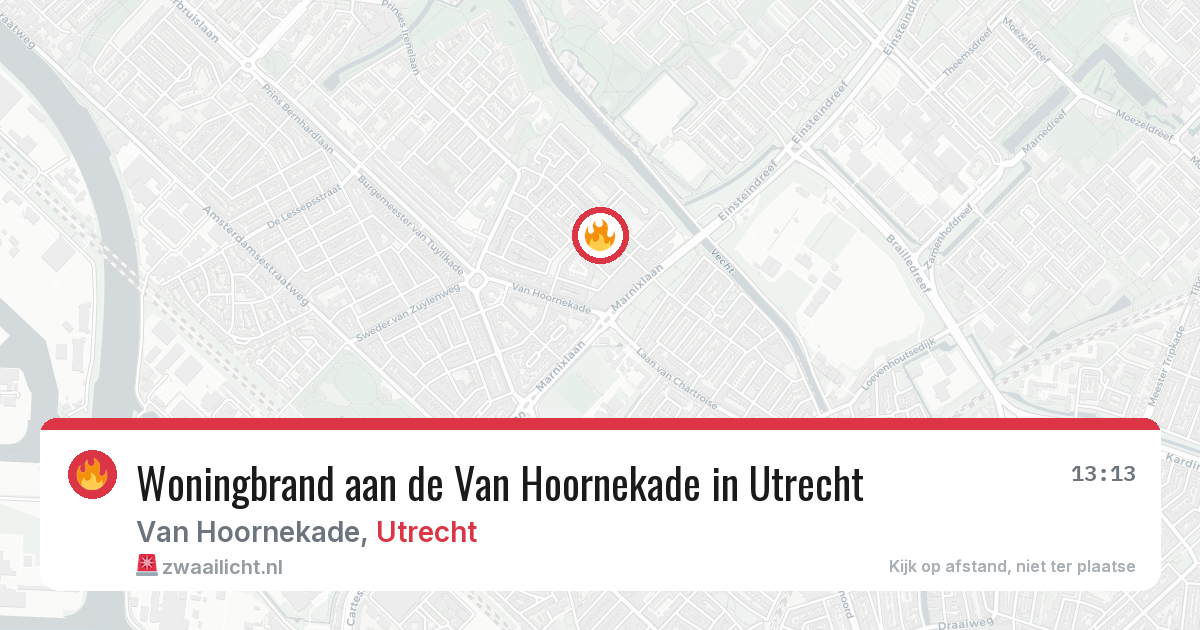 Woningbrand aan de Van Hoornekade in Utrecht — 7 jul 2026