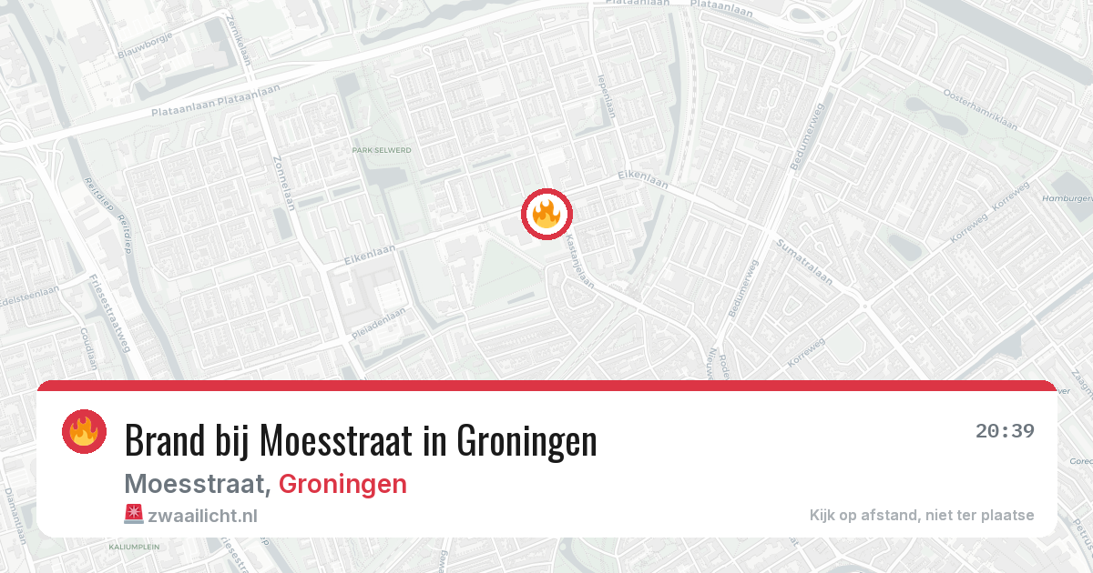 Brand bij Moesstraat in Groningen — 19 mrt 2026