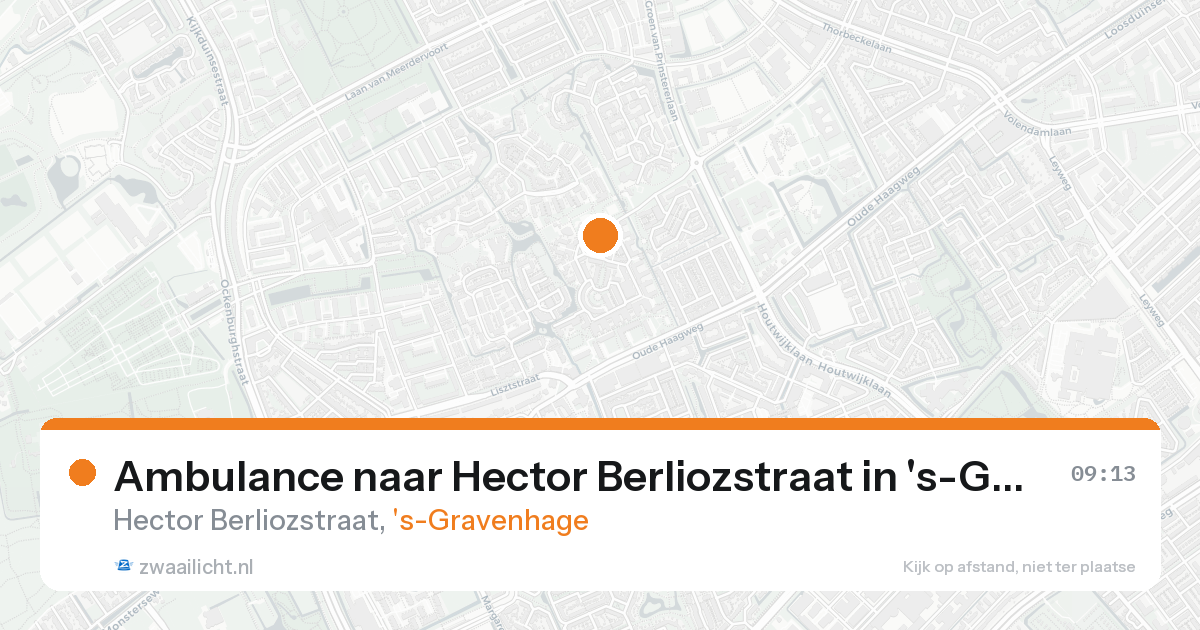 Ambulance naar Hector Berliozstraat in 's-Gravenhage — 15 aug 2026