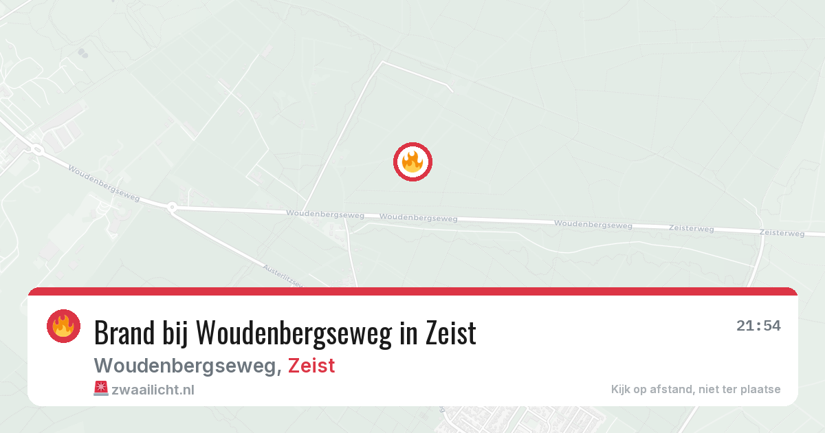 Brand bij Woudenbergseweg in Zeist — 31 jul 2026