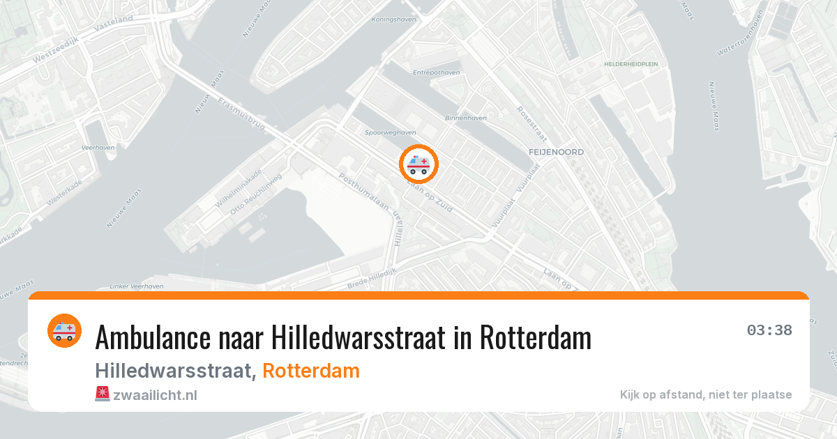 Ambulance naar Hilledwarsstraat in Rotterdam — 24 jun 2026