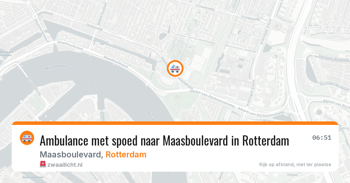 Ambulance met spoed naar Maasboulevard in Rotterdam — 9 feb 2026