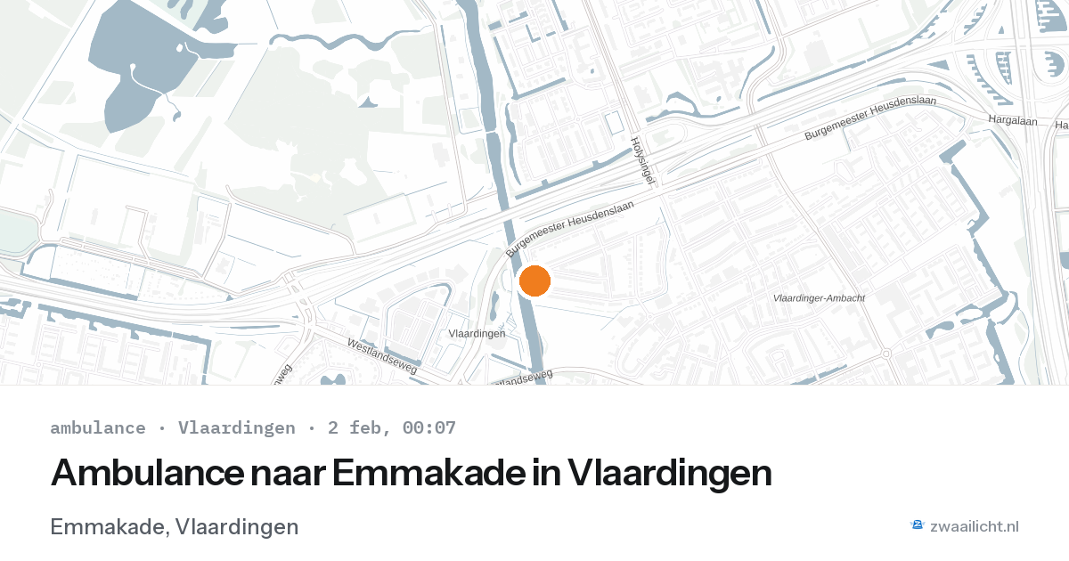 Ambulance naar Emmakade in Vlaardingen — 1 feb 2026