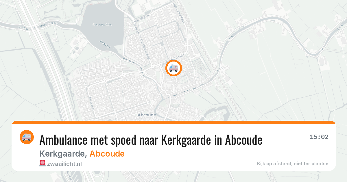 Ambulance met spoed naar Kerkgaarde in Abcoude — 9 feb 2026