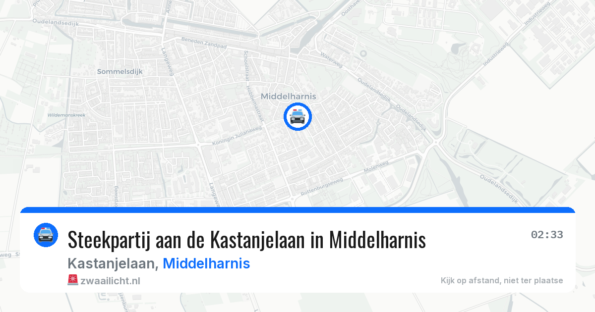 Steekpartij aan de Kastanjelaan in Middelharnis — 18 jul 2026