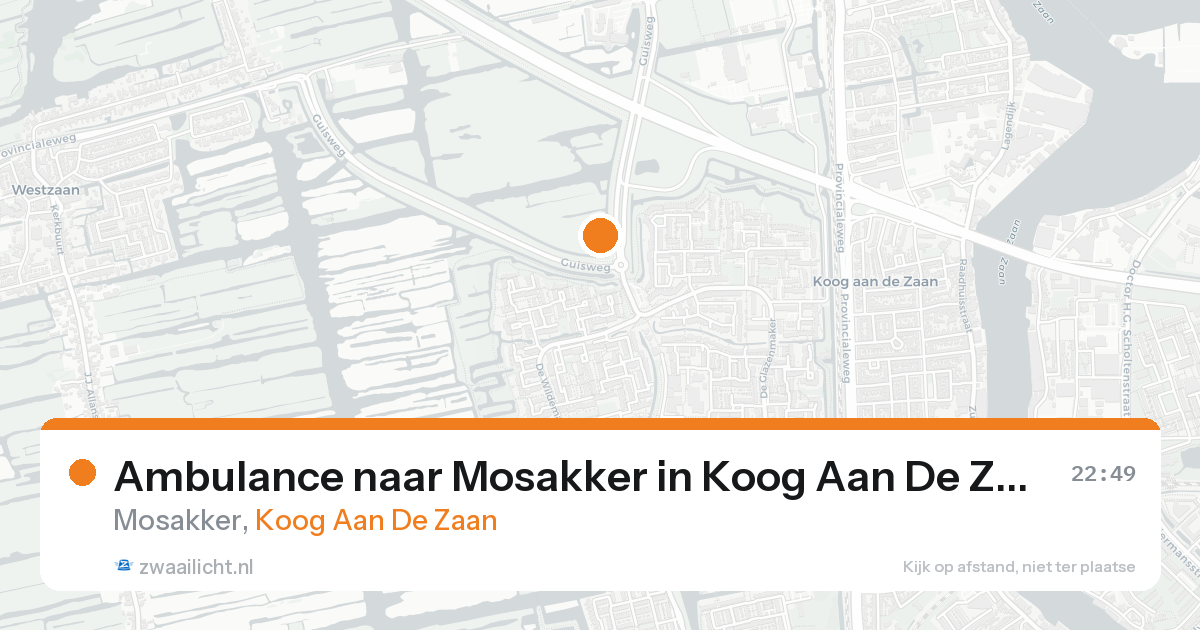 Ambulance naar Mosakker in Koog Aan De Zaan — 29 mei 2026
