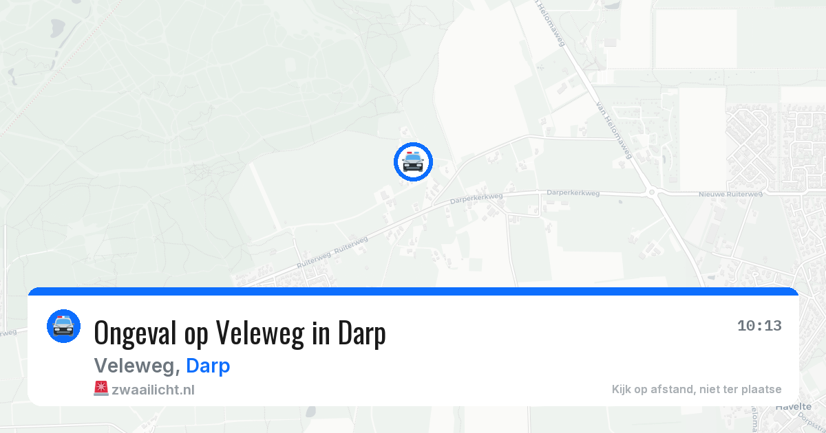 Ongeval op Veleweg in Darp — 2 mei 2026