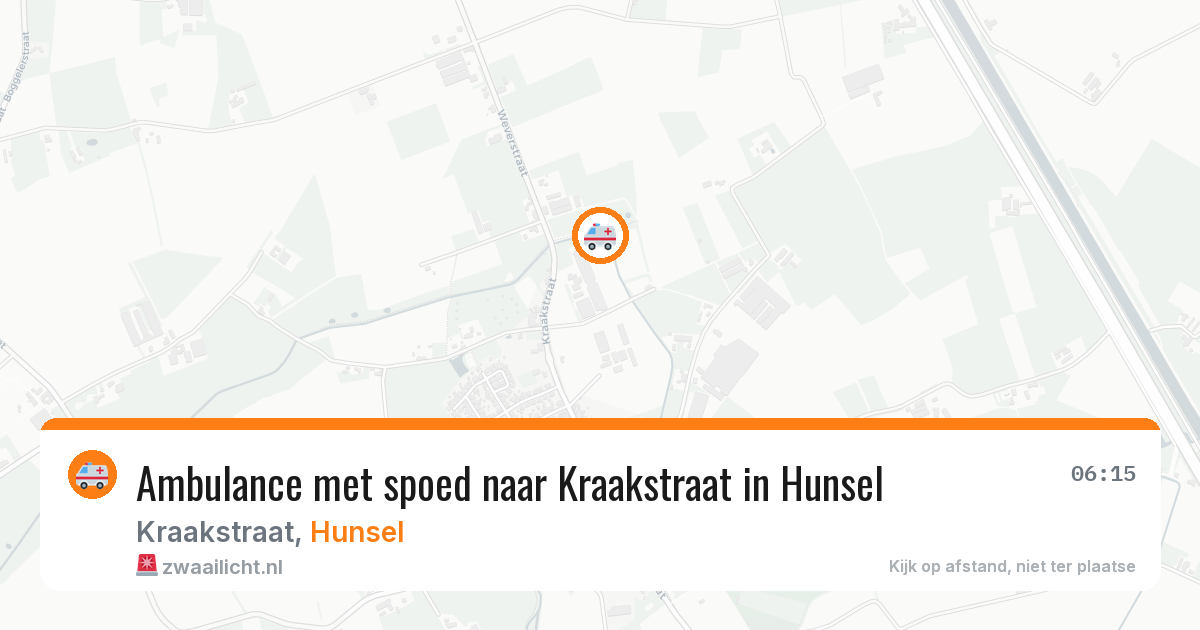 Ambulance met spoed naar Kraakstraat in Hunsel — 24 jan 2026