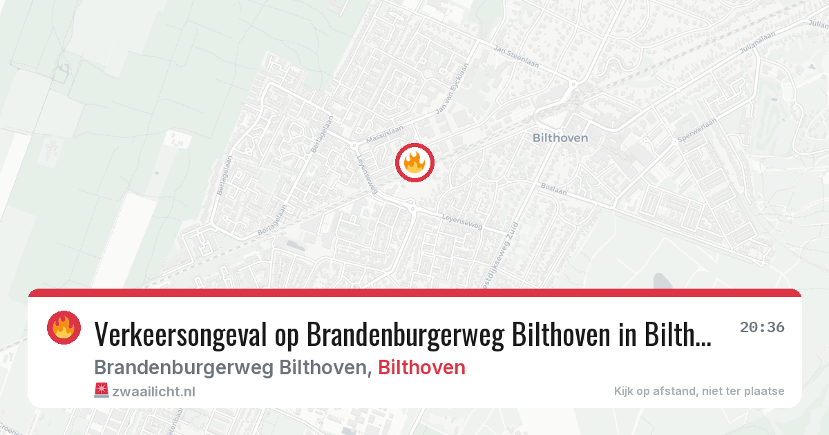 Verkeersongeval op Brandenburgerweg Bilthoven in Bilthoven — 3 mei 2026