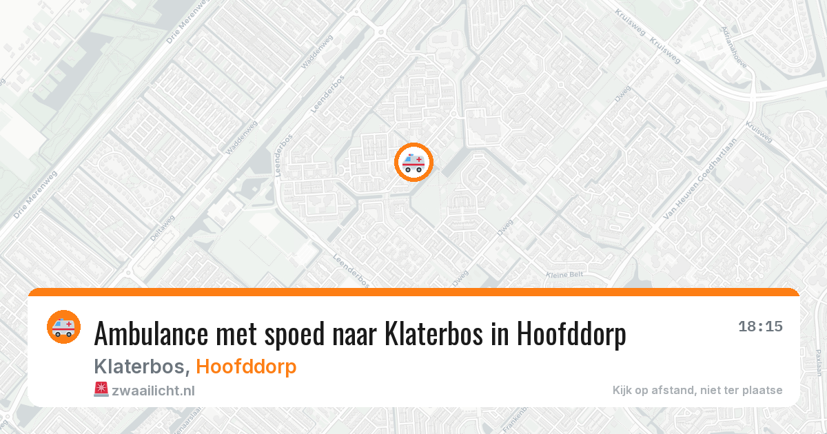 Ambulance met spoed naar Klaterbos in Hoofddorp — 10 feb 2026