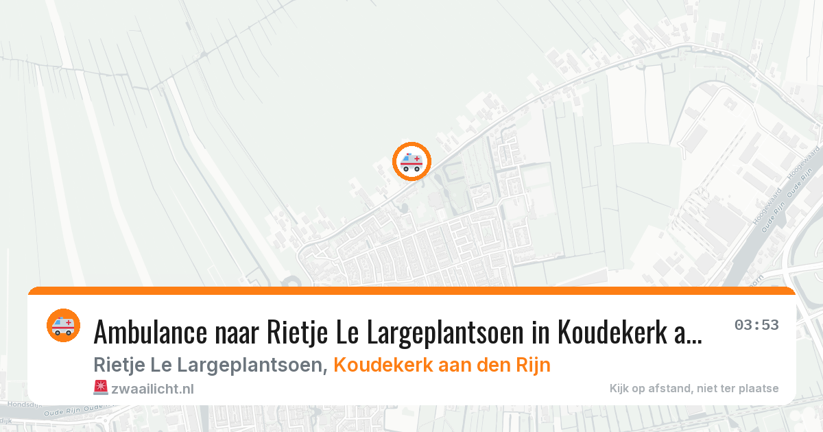Ambulance naar Rietje Le Largeplantsoen in Koudekerk aan den Rijn — 6 apr 2026
