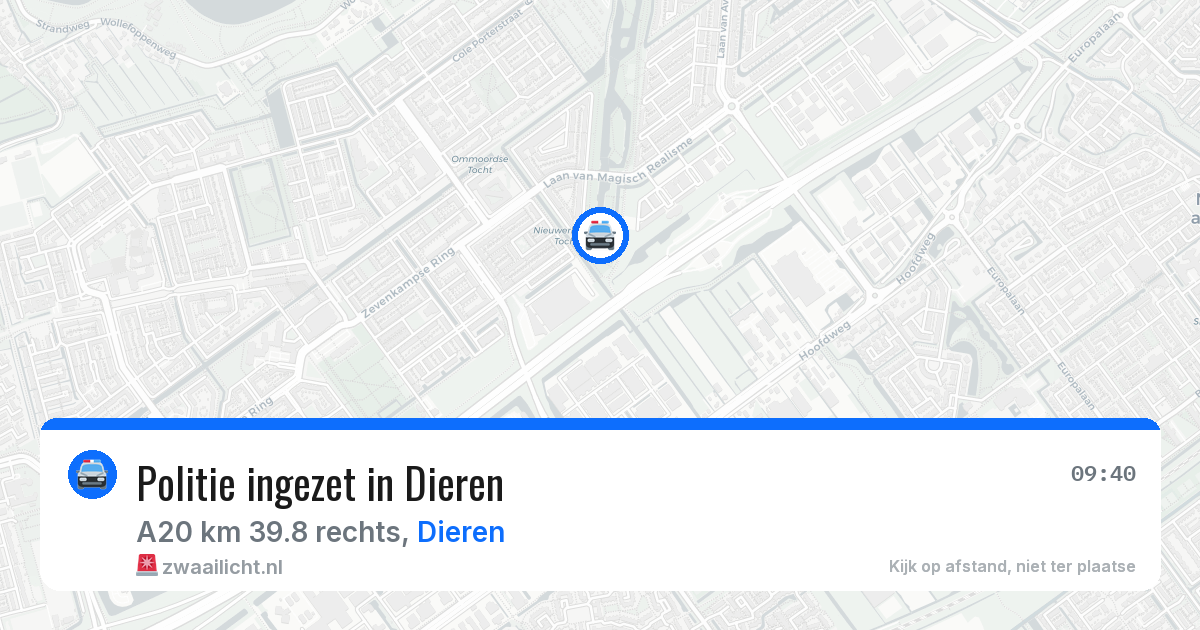 Politie ingezet in Dieren — 14 aug 2026 | 🚨 Zwaailicht.nl