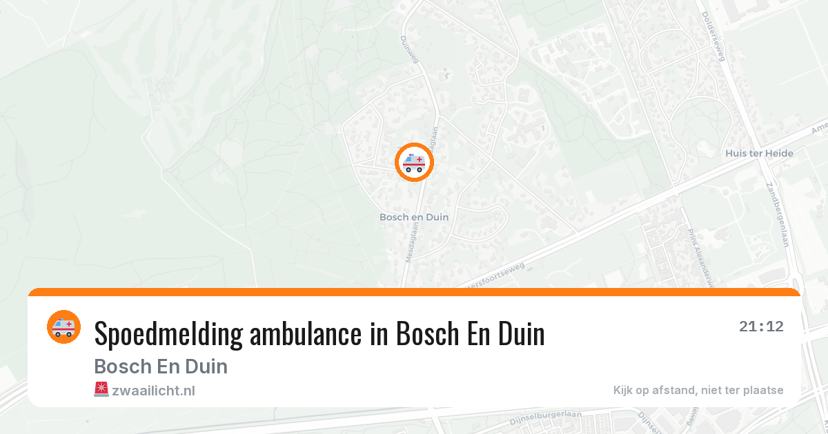 Spoedmelding ambulance in Bosch En Duin — 3 apr 2026