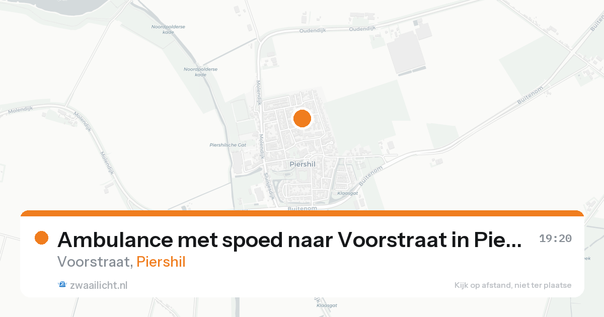 Ambulance met spoed naar Voorstraat in Piershil — 24 aug 2026
