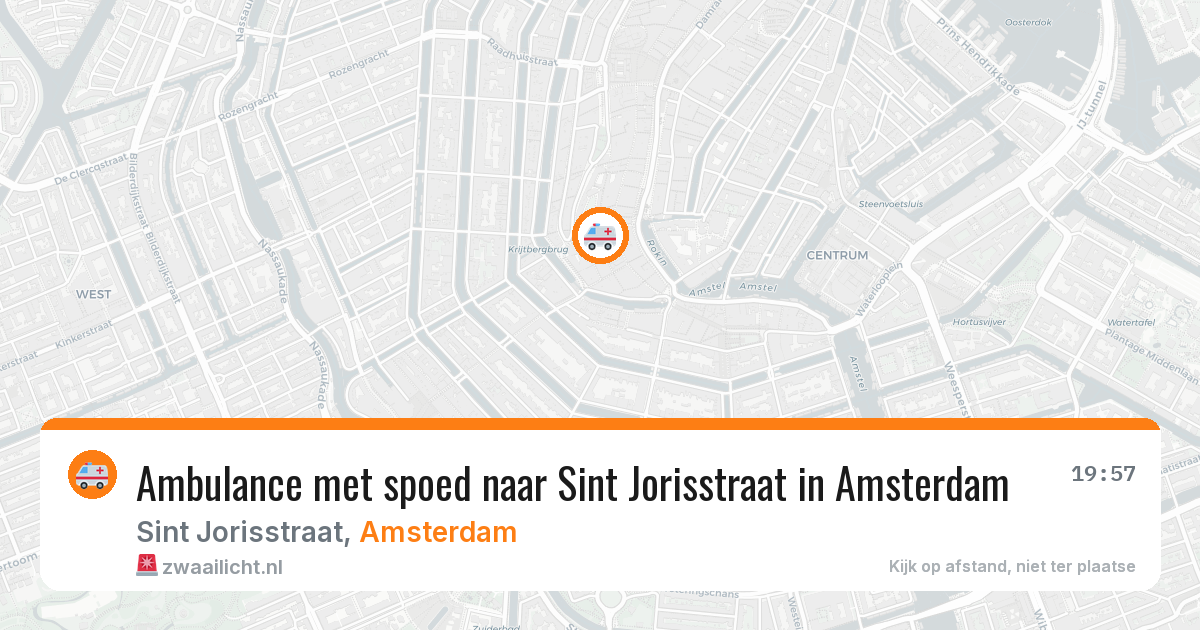 Ambulance met spoed naar Sint Jorisstraat in Amsterdam — 27 apr 2026