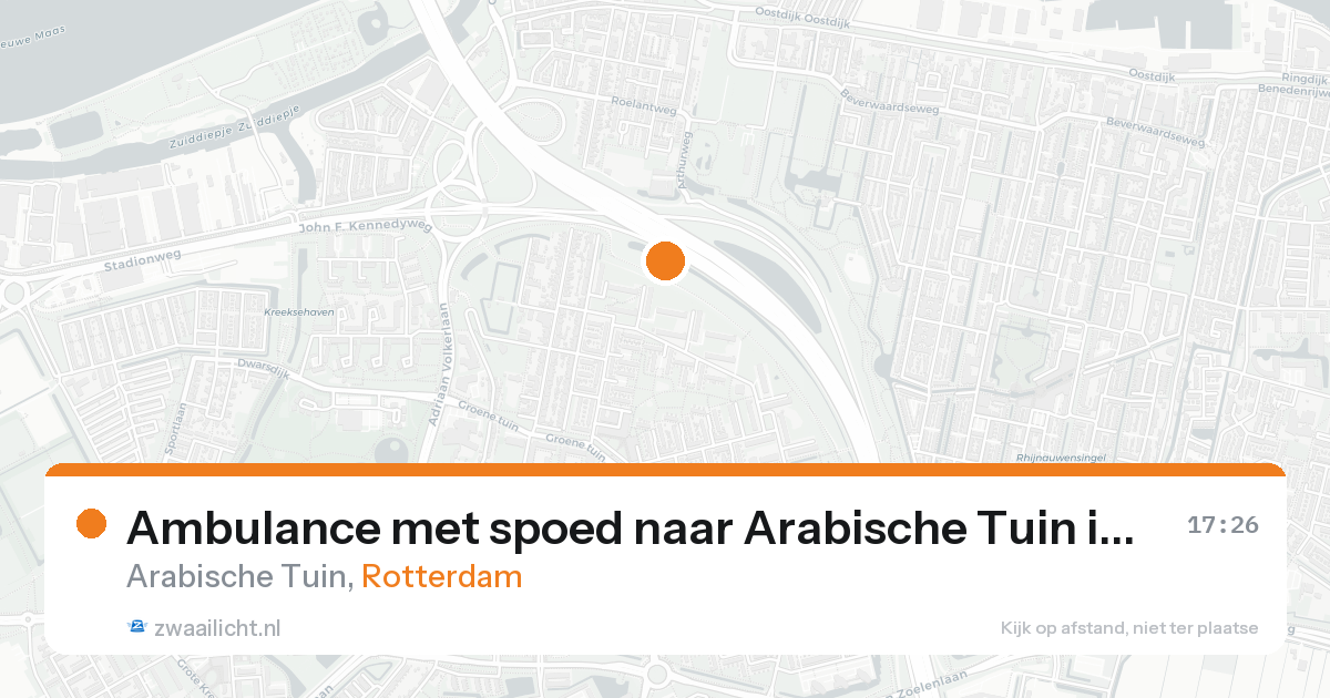 Ambulance met spoed naar Arabische Tuin in Rotterdam — 13 jul 2026