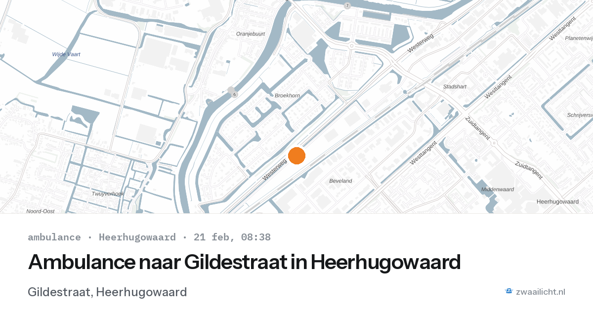 Ambulance naar Gildestraat in Heerhugowaard — 21 feb 2026