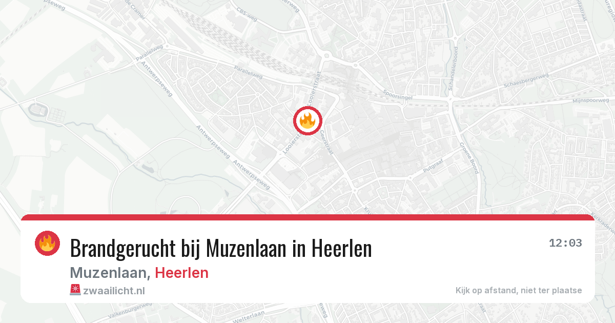 Brandgerucht bij Muzenlaan in Heerlen — 4 jul 2026