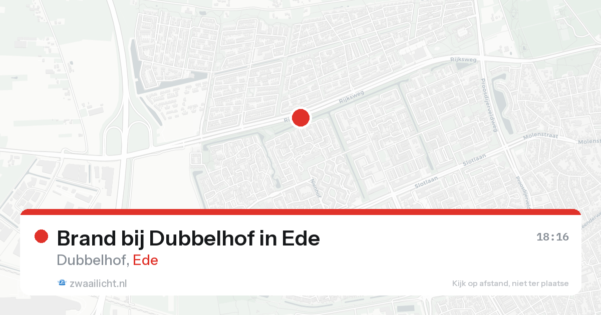 Brand bij Dubbelhof in Ede — 25 aug 2026