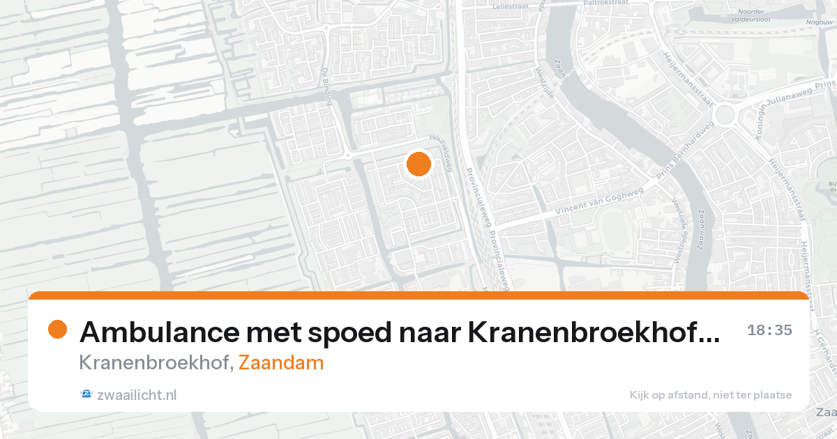 Ambulance met spoed naar Kranenbroekhof in Zaandam — 14 mei 2026