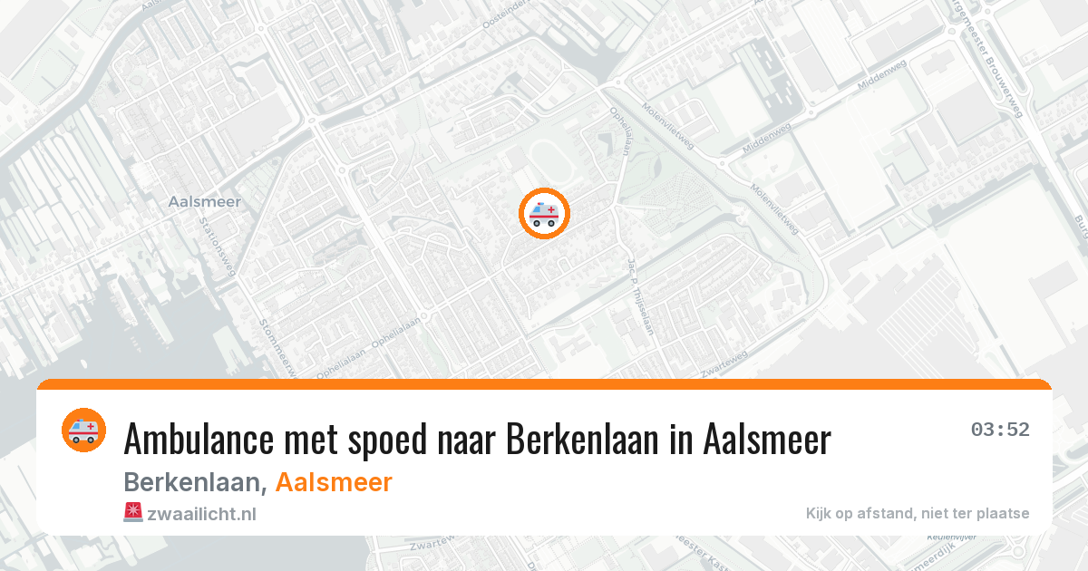 Ambulance met spoed naar Berkenlaan in Aalsmeer — 19 jul 2026