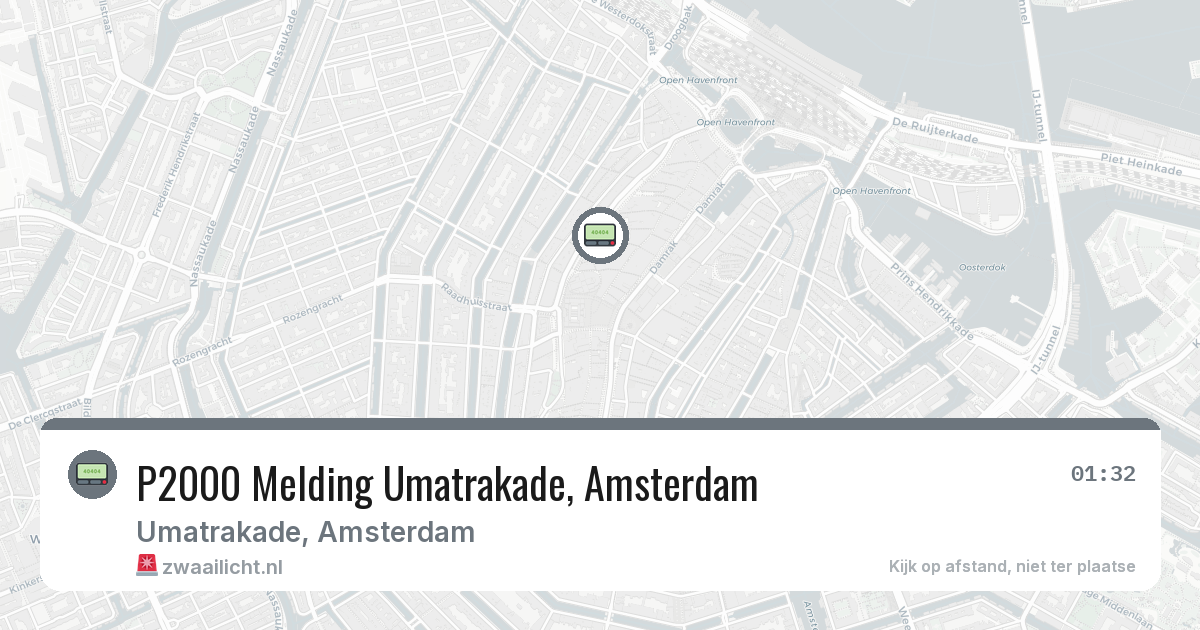 P2000 Melding Umatrakade, Amsterdam — 31 jul 2026
