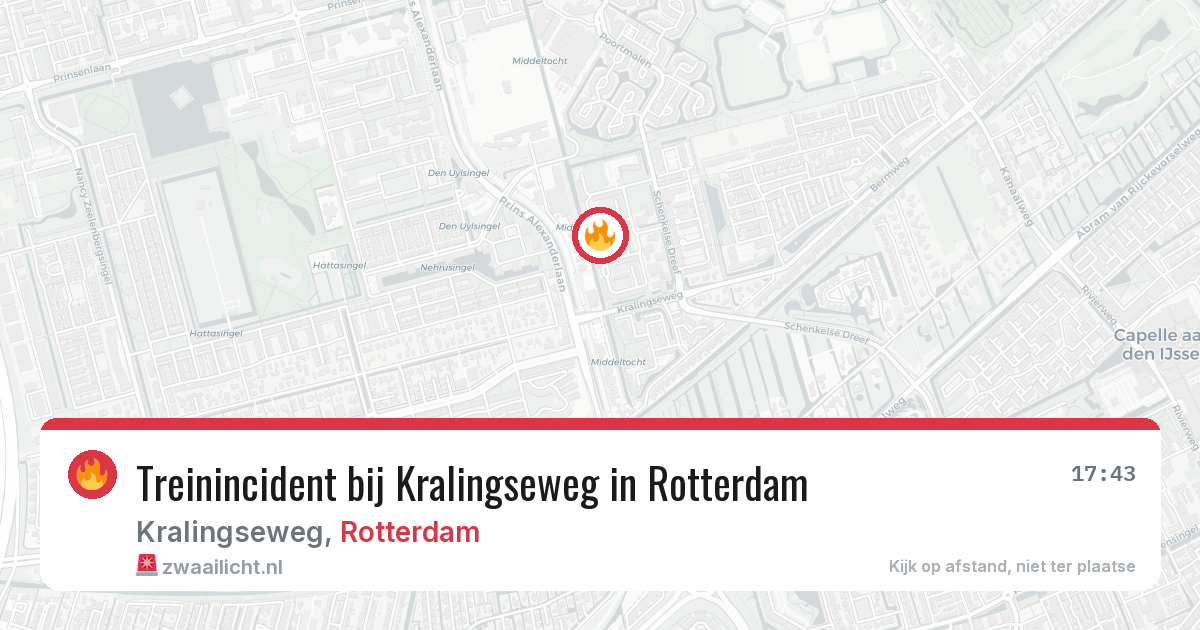 Treinincident bij Kralingseweg in Rotterdam — 9 apr 2026