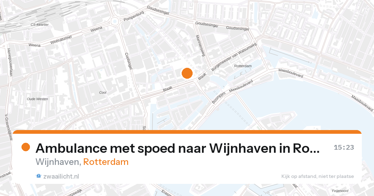 Ambulance met spoed naar Wijnhaven in Rotterdam — 28 aug 2026