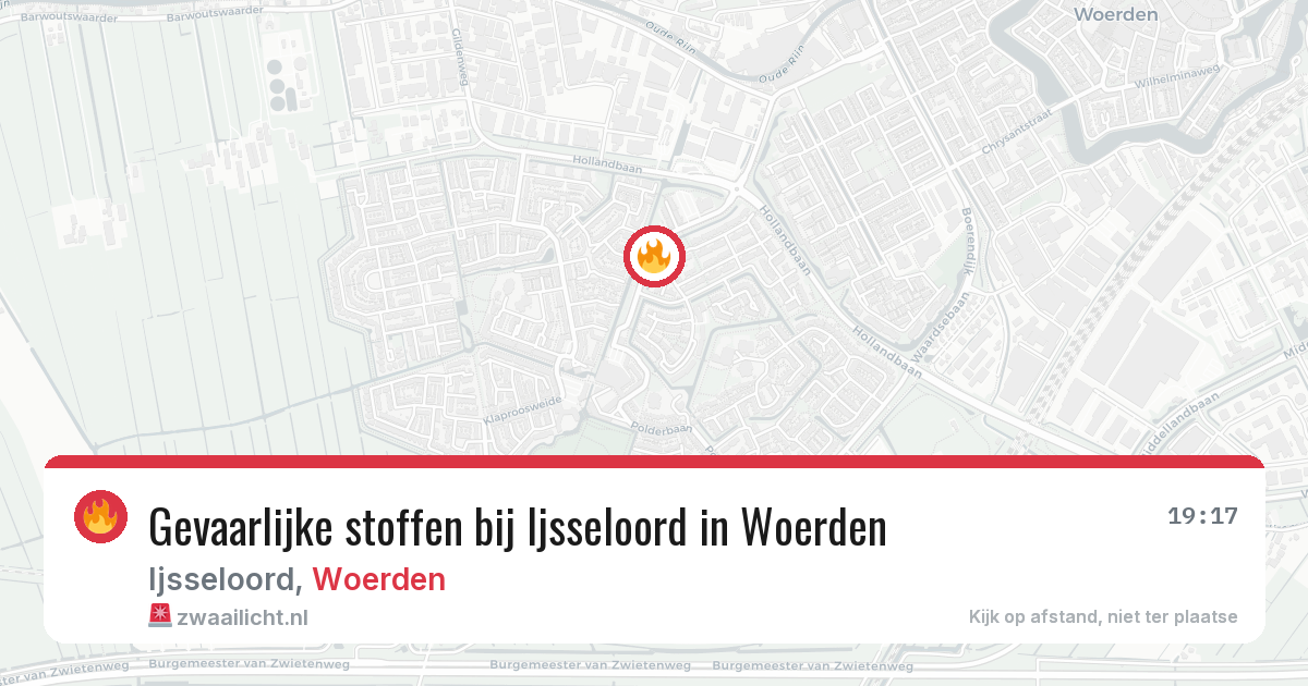 Gevaarlijke stoffen bij Ijsseloord in Woerden — 17 mrt 2026