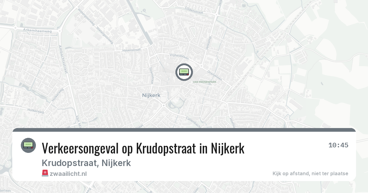 Verkeersongeval op Krudopstraat in Nijkerk — 30 mrt 2026