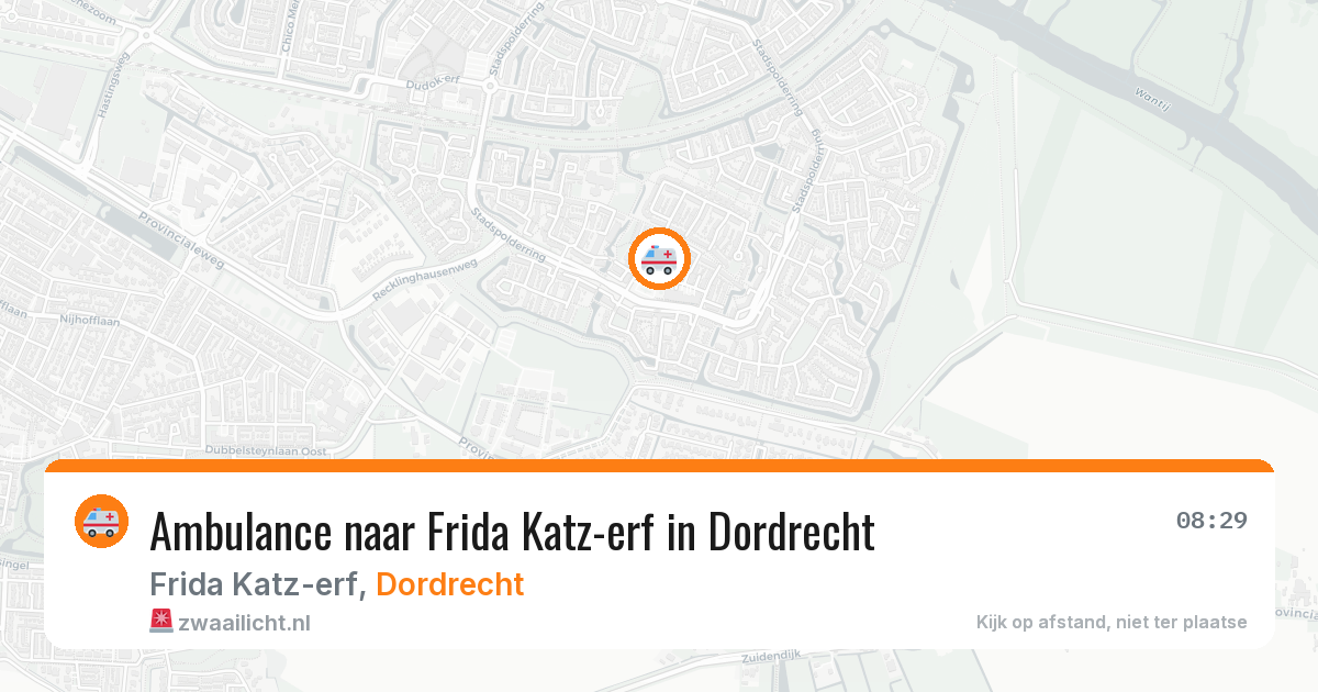 Ambulance naar Frida Katz-erf in Dordrecht — 13 aug 2026