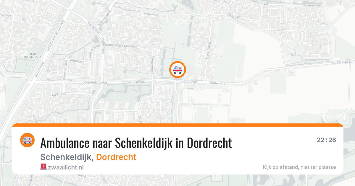 Ambulance naar Schenkeldijk in Dordrecht — 11 mrt 2026