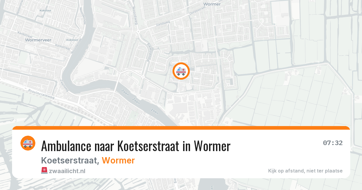 Ambulance naar Koetserstraat in Wormer — 8 jul 2026