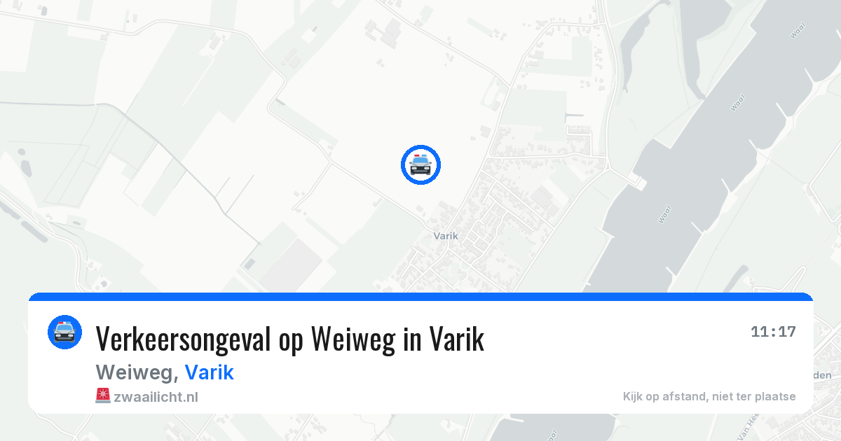 Verkeersongeval op Weiweg in Varik — 8 aug 2026